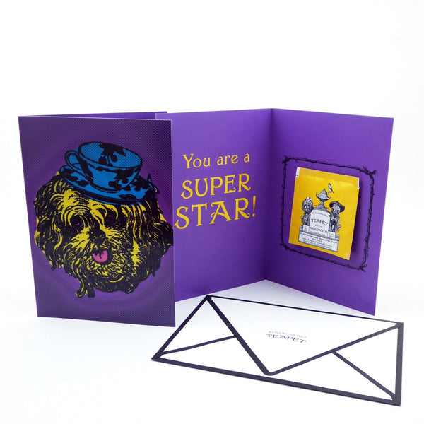 Teapet Herbal Tea for Dogs Say Hello Greeting Card for Dogs